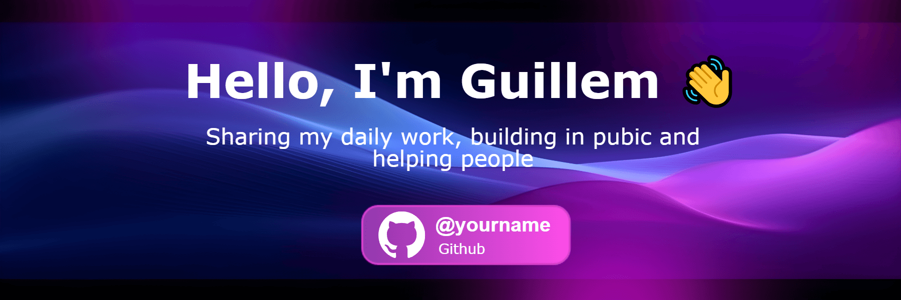 Purple Futuristic Waves for twitter banner