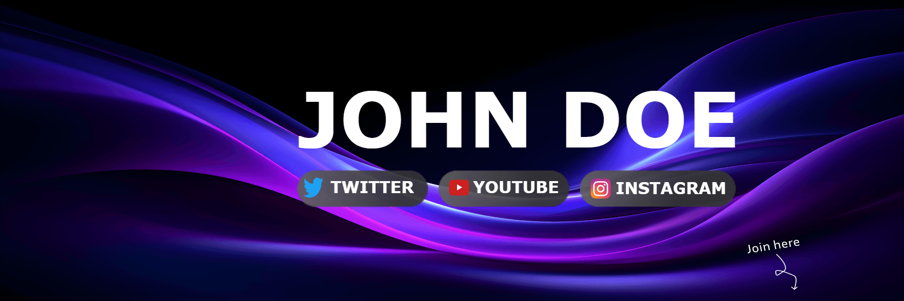 Minimal Modern Purple Waves for twitter banner