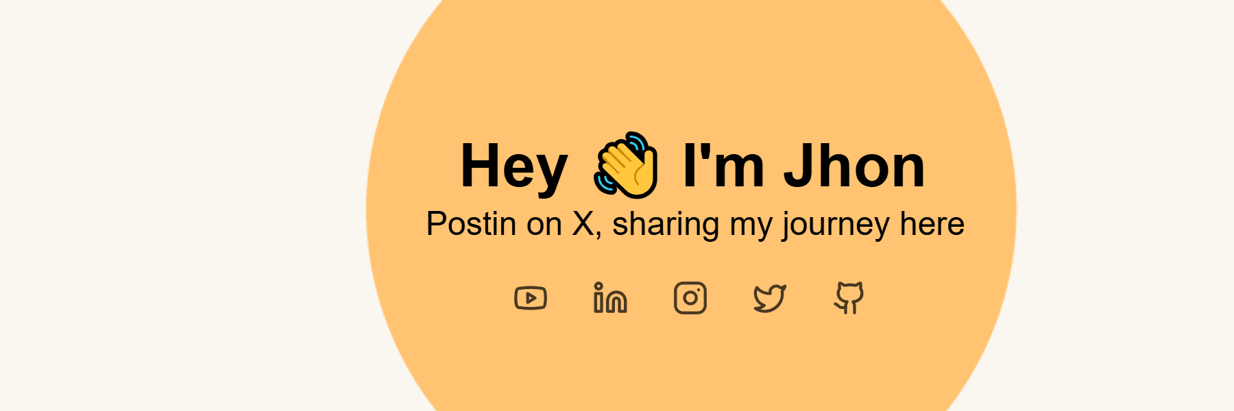 Modern Hello for twitter banner
