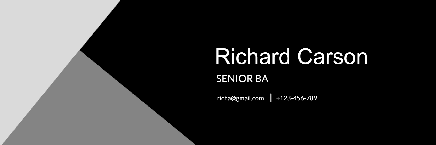 Black Modern Personal  for twitter banner